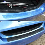 3D carbon fiber sticker Car threshold protective film Scratch resistant waterproof matte black sticker Car trunk pedal sticker 3