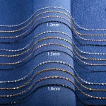 Dainty Women Necklace Glitter Cable Chain Stainless Steel Jewelry Accessories on Neck Collar for Ladies Choker DIY Gift 3