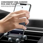 Universal Gravity Car Phone Holder Air Vent Mount Mobile Support for iPhone 13/12 Xiaomi - Automotive GPS Stand 5