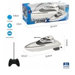 Mini RC Boat High-Speed Remote Control Boats Child Model Water Racer RC Boats Kids Boys Outdoor Pool Toys Gifts for Boy Adults 2