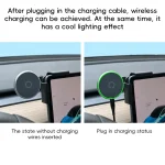Car Phone Mount Holder 15W Compatible with MagSafe Magnetic Wireless Charger for Tesla Model Y Launch 2026 Model 3 HIGHLAND BYD 5