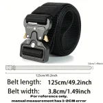Men's Tactical Belt Heavy-Duty Nylon Belt With Quick-Release Buckle | Adjustable Work Belt For Outdoor Training 3