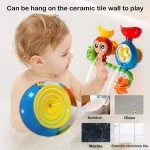 Baby Bath Toy Wall Sunction Cup Track Water Games Children Bathroom Monkey Caterpilla Bath Shower Toy for Kids Birthday Gifts 4
