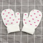 1 Pair Cartoon Anti-grasping Warm Gloves Protection Baby Mitten Cute Unisex Girls Boy Star Heart Newborn Love Face 5