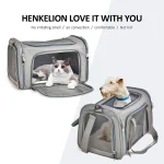 Dog Carrier Bag Soft Side Backpack Cat Pet Carriers Dog Travel Bags Airline Approved Transport For Small Dogs Cats Outgoing 3
