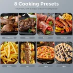 Sejoy Air Fryer 8-in-1,6 Quart Electric Hot Fryer Oven Oilless Cooker,Roast, Bake, Plus Bake,Dehydrate, and Keep Food Warm 4
