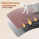 Extra Large Cat Litter Mat Heavy Duty Waterproof 2 Layer Non Slip Washable Pet Floor Protector Litter Box Sand Stopper 2