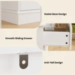 Modern 8 Dresser, 51” Wide Large Capacity Storage Cabinet, Multifunctional Dresser For Bedroom Living Room Hallway 5