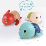 Baby Bath Toys Bathing Cute Swimming Turtle Whale Pool Beach Classic Chain Clockwork Water Toy For Kids Water Playing Toys 5