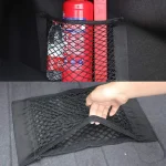 Car Storage Net Stretchable Mesh Pocket Net Magic Elastic Sticker Universal Rear Mesh Trunk Seat Bag Pocket Cage Auto Organizer 6