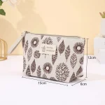 New Canvas Cosmetic Bags Zipper Opening Key Card Holder Cartoon Student Pencil Case Coin Purse Ladies Hand Portable Storage Bag 6