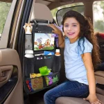 Car Seat Organizer Multifunctional Oxford Fabric Car Back Multi Pocket Storage Bag with Tablet Holder Protector for Kids 5