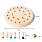 Wooden Memory Match Stick Chess Color Game Board Puzzles Montessori Educational Toy Cognitive Ability Learning Toys For Children 6