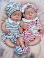 33cm Can Open Mouth Full Body Solid Silicone LouLou Reborn Girl and Boy Doll Soft Touch Handmade  Reborn Corpo De Silicone 3