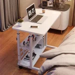 Multi-Layer Standing Desk Height Adjustable Wooden Computer Desk Workstation Work Table Bedside Table for Home Office 3