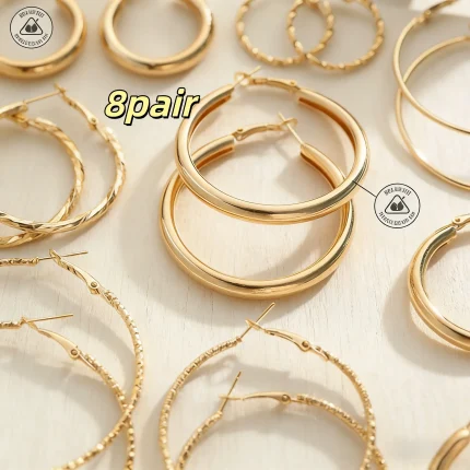 8 Pairs Women’s Minimalist Stud Earrings: Hypoallergenic Dainty Jewelry for Daily Wear & Gifting