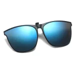 Polarized Clip On Sunglasses Men Car Driver Goggles UV400 Sun Glasses Anti Glare Vintage Square Glasses 3