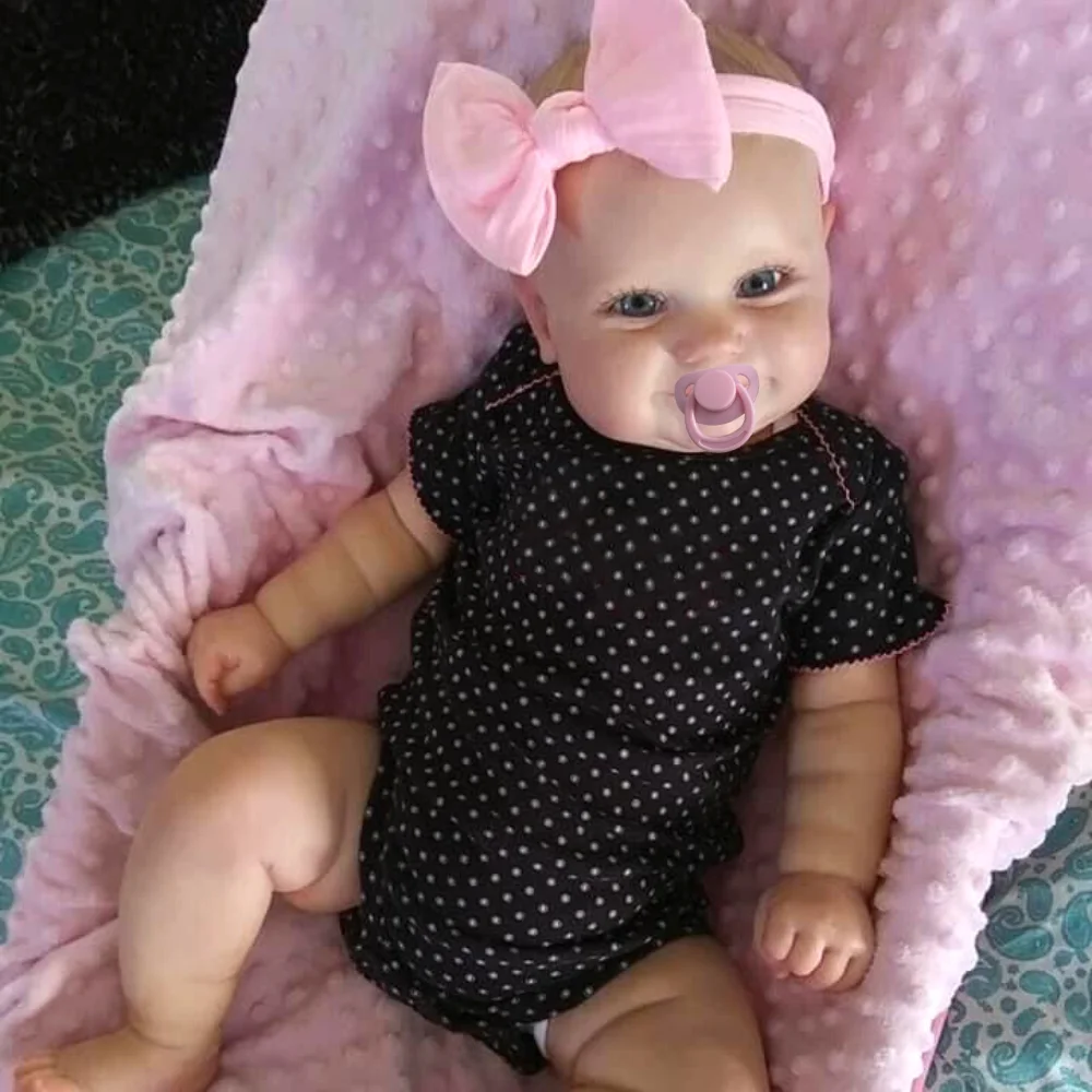 19Inch Already Finished Reborn Baby Doll Maddie Smile Girl Handmade 3D Skin Visible Veins Art Collection Doll Toy Figure Gift 19Inch Already Finished Reborn Baby Doll Maddie Smile Girl Handmade 3D Skin Visible Veins Art Collection Doll Toy Figure Gift