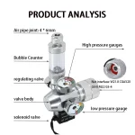 2024 DIY Aquarium CO2 Regulator Electromagnetic Valve Bubble Counter CO2 Control System Fish Tank CO2 Pressure Reducing Valve 2