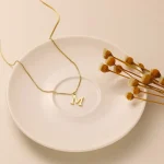 A-Z Initial Necklace 18K Gold Plated Necklace Cute Letter Stainless Steel Necklace for Women 4