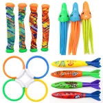 Swimming Diving Toys Children's Fish Dolphin Buoy Pool Treasure Hunt Diving Water Diamond Kids Water Game Toys Set Reusable Gift 6