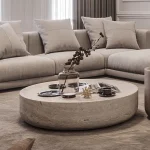 Modern Round Side Table Clear Japanese Industrial Simple Cute Space Saving Coffee Table Unique Mesas Bajas Living Room Furniture 2
