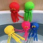 Baby Bath Toys Sponge Water Absorbing Octopus Squeezing Stress Relief Toys Summer Swimming Play Water Bath Toy for Children 3
