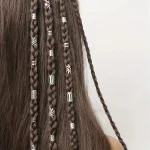 40PCS/Set Women's Elegant Hollow Hair Rings Set with Various Patterns DIY Hair Accessories for Girls Loc Hair Jewelry for Braids 5
