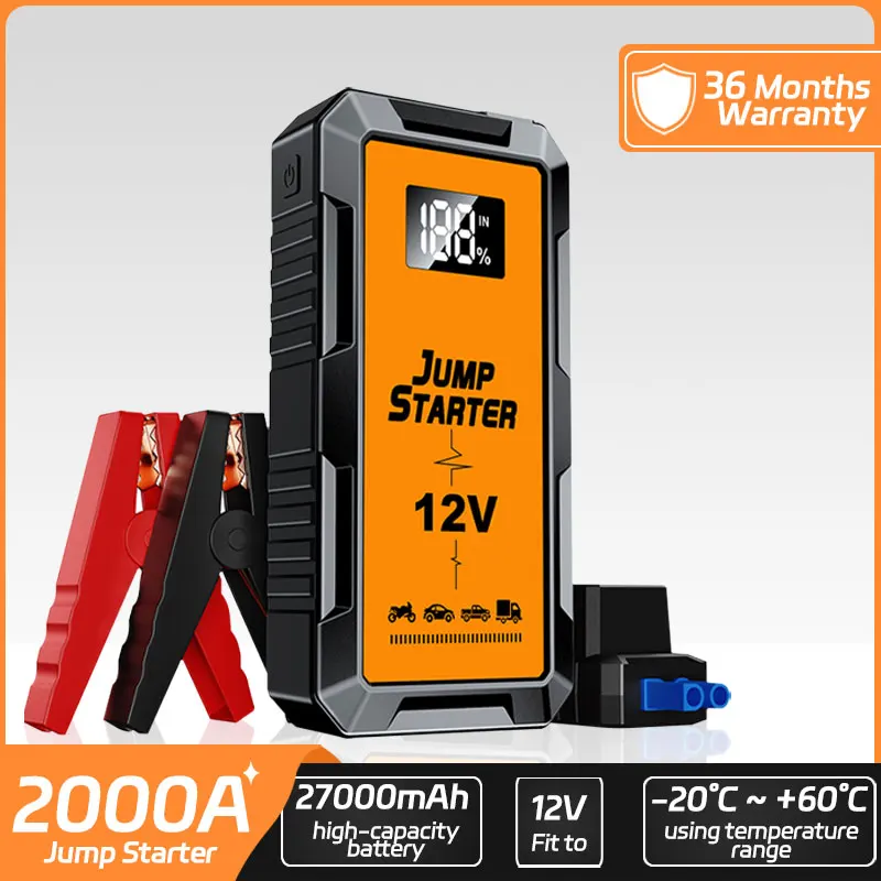 Power Bank 2000A Jump Starter Portable Charger Car Booster 12V Auto Starting Device Emergency Car Battery Starter Power Bank 2000A Jump Starter Portable Charger Car Booster 12V Auto Starting Device Emergency Car Battery Starter