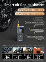8000a Amp 180Psi Car Emergency Multifunction 12v Battery Booster Tire Inflator Super Compressor Jump Starter Power Bank Air Pump 4