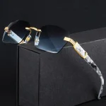 Fashion Rimless Sunglasses Men Women Populare Frameless Sun Glasses Male Female Classic Small Square Summer Traveling Shades 2