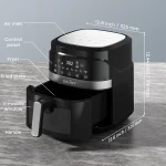 Sejoy Air Fryer 8-in-1,6 Quart Electric Hot Fryer Oven Oilless Cooker,Roast, Bake, Plus Bake,Dehydrate, and Keep Food Warm 3