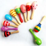 1Pc Baby Music Toys Baby Toys Wooden Kid Child Sand Hammer Early Education Tool Rattle Musical Instrument Percussion Toy Gifts 3