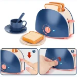 Mini Household Appliances Kitchen Toys, Pretend Play Set with Coffee Maker Blender Mixer and Toaster for Kids Boys Girls Gifts 3