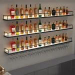 Bar Shelves Wine Fridge Cabinet Liquor Living Room Canteen Wall Furniture Storage Cabinets White Counter Beverage Cellar Rack 2
