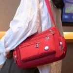 New style neutral nylon fabric ladies' handbag Oxford cloth shoulder strap crossbody bag travel bag multi-compartment casual bag 5