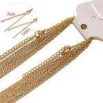 10pcs 45+5cm Gold Color Stainless Steel Link Chains in Bulk Necklaces Fashion Jewelry Adjustable Chains Wholesale Chokers DIY 6
