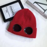 Unisex Men Women Knitted Hat with Goggles Windproof Winter Warmer Ski Beanies Soft Warm Anti-slip Ear Protection Garros 6