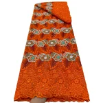 Nigerian Cotton Voile Lace Fabric With Stones 2026 African Swiss Voile Lace Fabric For Sewing Women Wedding Party Dress 5