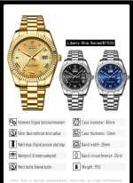BINBOND Brand Mens Business Sports Quartz Watch Classic Waterproof Luminous Calendar Creative Clock Male Personalized Wristwatch 3