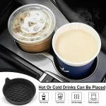 4pcs Car silicone cup holder, universal round car interior storage compartment anti-slip mat 3