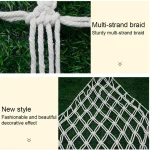 Triangle Hanging Mesh Storage Basket Boho Plush Toy Hammock Cotton Tassel Wall Net Bedroom Living Room 5