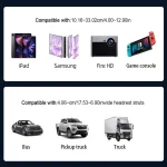 SEAMETAL Upgraded Car Headrest Phone Holder Telescopic Anti Shake Auto Table Holder Smartphone Mount for 4-12.9 Inch iPad iPhone 5