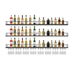 Bar Shelves Wine Fridge Cabinet Liquor Living Room Canteen Wall Furniture Storage Cabinets White Counter Beverage Cellar Rack 6