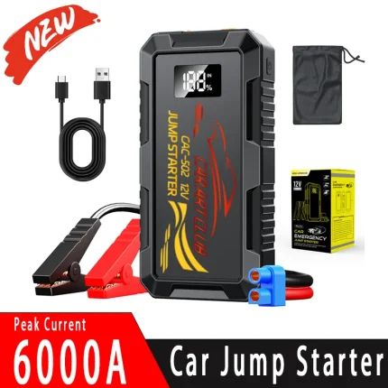 NEW Jump Starter Power Bank 6000A Portable Car Battery Starter For 12V Car Emergency Booster Starter Starting Device