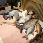 30-100cm Simulation Funny Fish Plush Toys Stuffed Soft Animal Carp Plush Pillow Creative Sleep Cushion for Kids Girls Xmas Gift 5