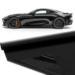 20X5FT High Glossy Black Carbon Fiber Car Wrap Vinyl Film Self Adhesive Auto Decal Bubble Car Body Film Vinyl Wrap Decals 2