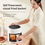 Smart Air Fryer Electric visual window 4.5L Oil-free Air Fryer Automatic Household Kitchen 360°Baking Convection Oven Air Fryers 2