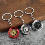 Creative Gear Head Keychain Speed Gearbox Keyring for Car Key Turbo Hub Brake Disc Pendant Shock Absorber Keys Holder Chain Ring 3