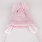 Winter Warm Knitted Baby Hats for Girls Pom Pom Kid Toddler Boys Beanies Cap with Fleece Lining 5
